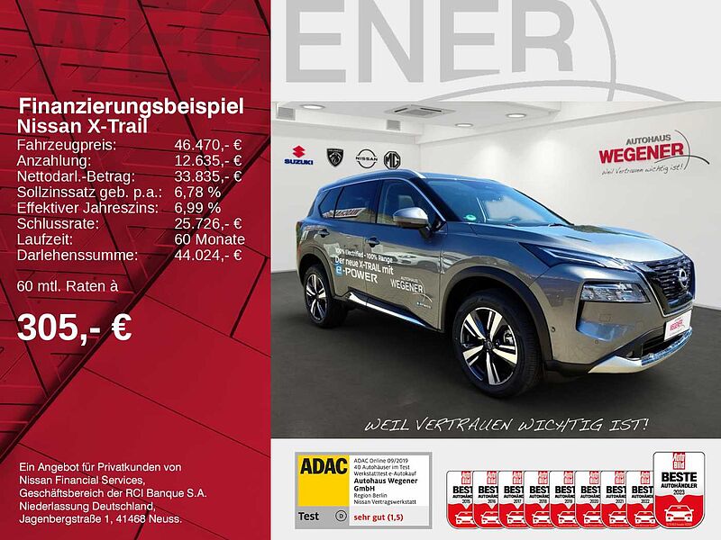 Nissan X-Trail 1.5 VC-T e-4ORCE 213PS 4x4 TEKNA+ Pano  Bose Head-up-Display CarPlay Winter-Pake