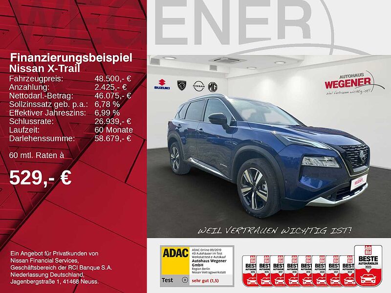 Nissan X-Trail 1.5 VC-T e-4ORCE 213PS 4x4 TEKNA Navi 360°Rundumsicht CarPlay Dachreling