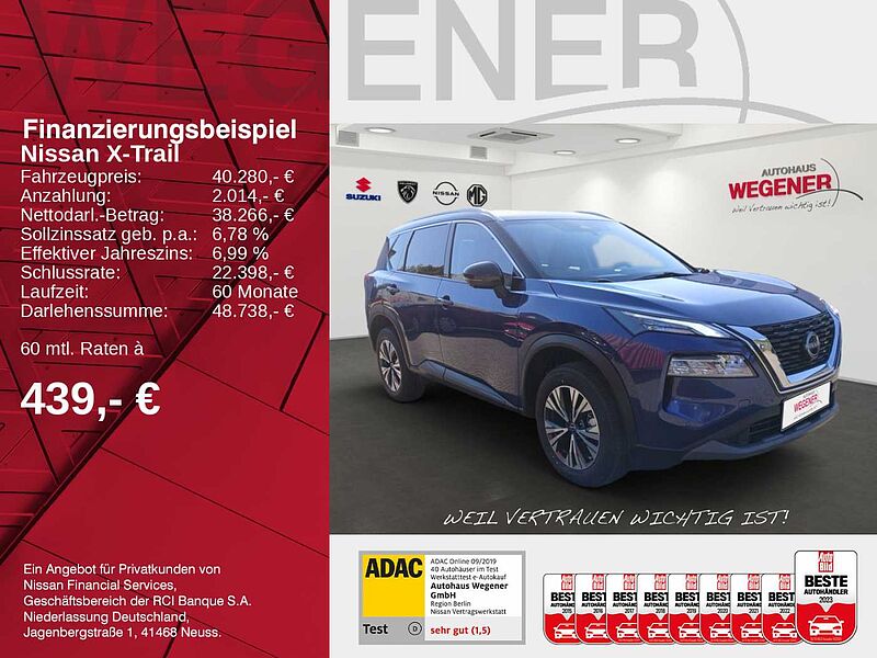 Nissan X-Trail N-CONNECTA 1.5 VC-T MHEV 163 PS AT 360° Rundumsicht, Intelligente Assistenzsyste