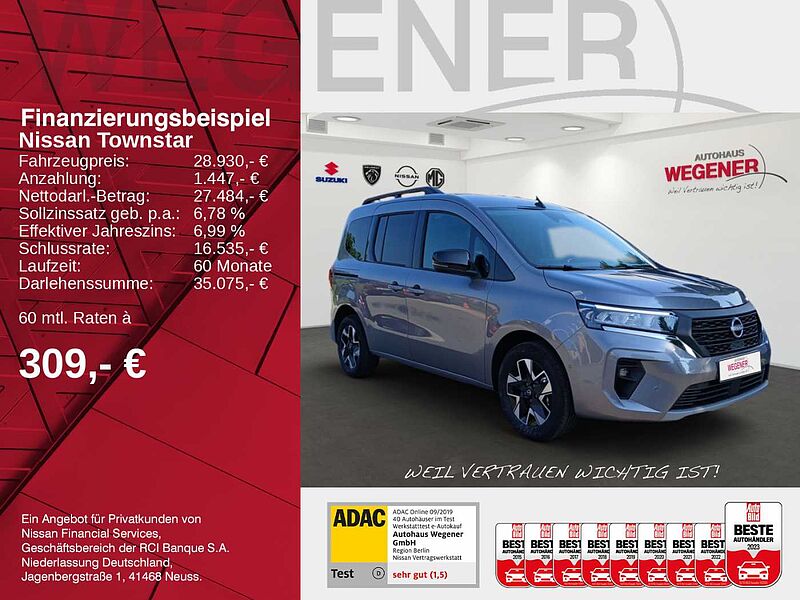 Nissan Townstar KOMBI L1 DIG-T 130 6MT TEKNA Carplay DAB Radio Dachträger Einpark-Assistent