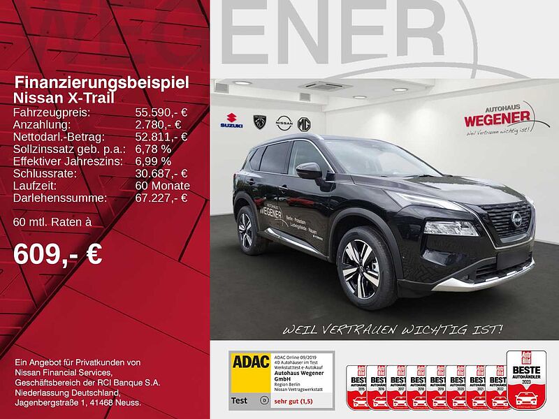 Nissan X-Trail 1.5 VC-T e-4ORCE 213PS 4x4 TEKNA Navi 360°Rundumsicht CarPlay Dachreling