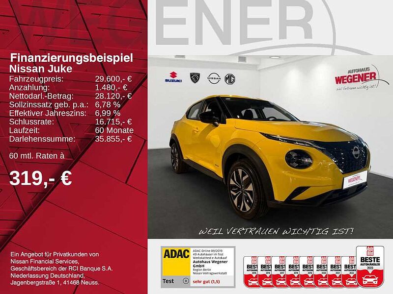 Nissan Juke 1.6 HYBRID 143 PS 4AMT