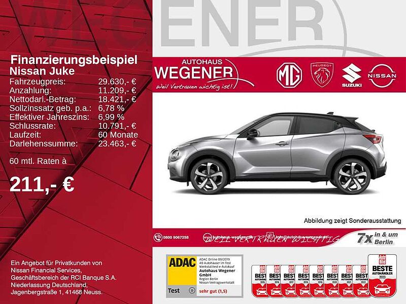 Nissan JUKE 1.6 HYBRID 143 PS Automatik N-Design