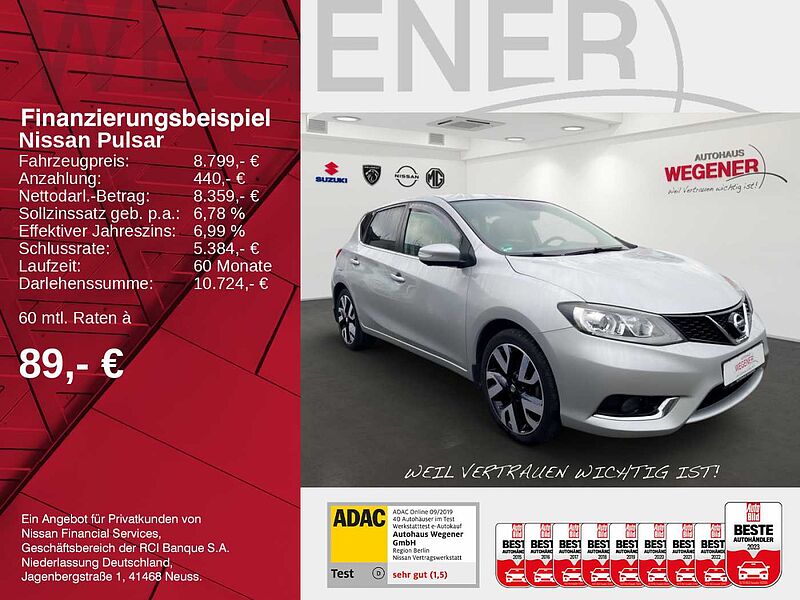 Nissan Pulsar TEKNA AHK*360GRAD*LED*NAVI*LEDER*18'' FELGE