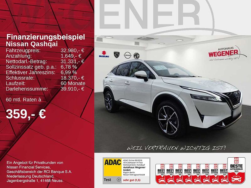 Nissan Qashqai 1.3 DIG-T MHEV 158 PS TEKNA+