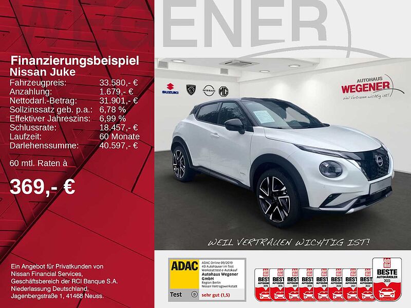 Nissan JUKE 1.6 HYBRID 143 PS 4AMT N-Design Tech ProPILOT Bose BFS N-Design